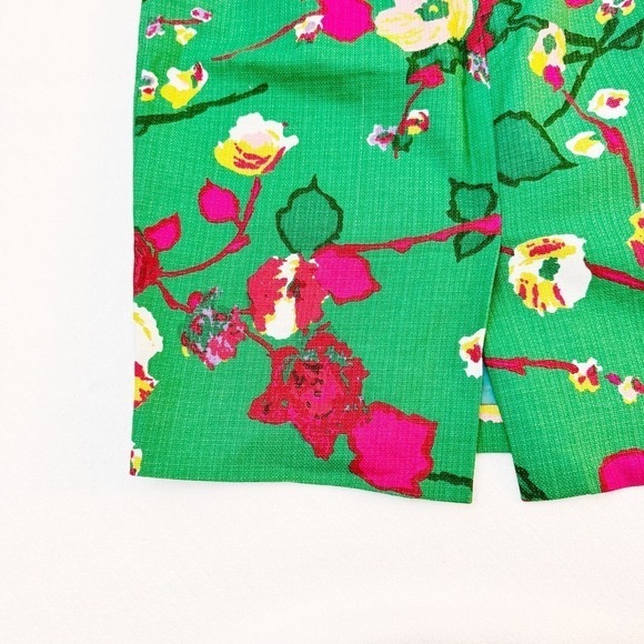 J. Crew Flower Patterned Pencil Skirt Green Multi SZ4 - Picture 5 of 6